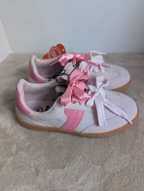 Wonder Nation Pink Ribbon-Accent Big And Little Girls Sneakers Size 1